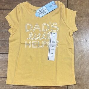 Cat & Jack Yellow 'Dad's Little Helper' Tee